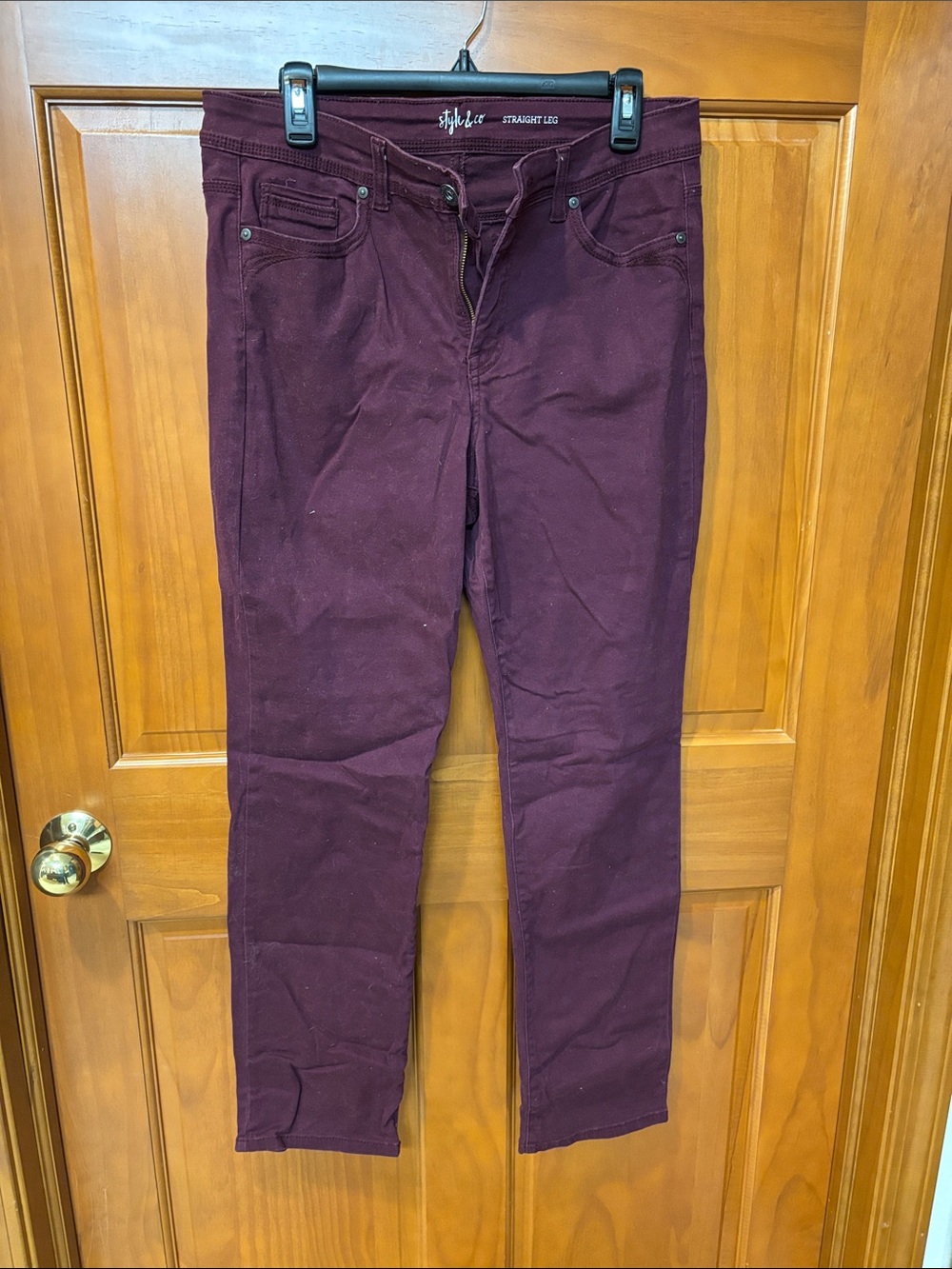 Style & Co. Women's Straight Leg Jeans - Deep Wine